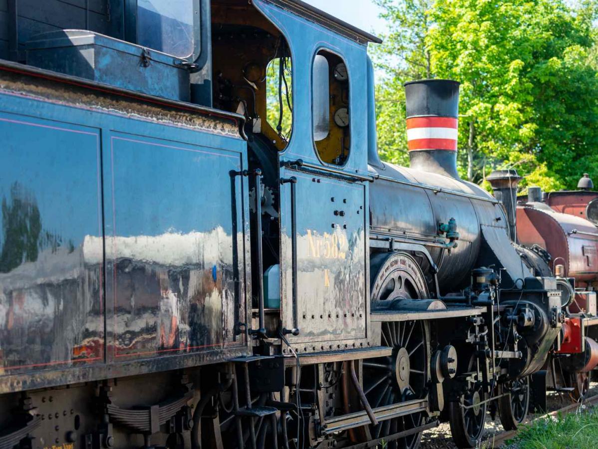 Skønt nostalgisk damplokomotiv i Græsted