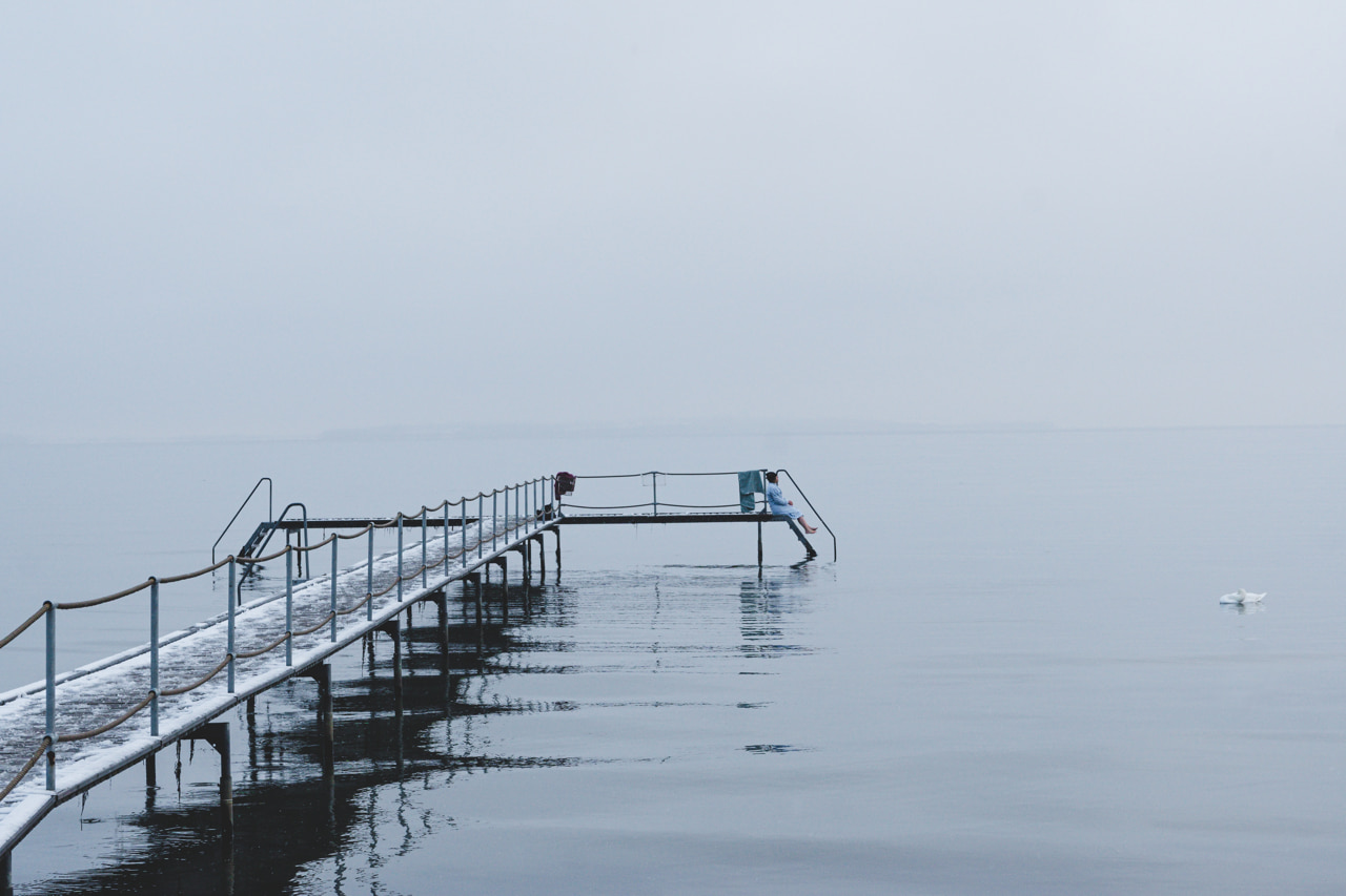 Vinterbadning ved Sletten Havn