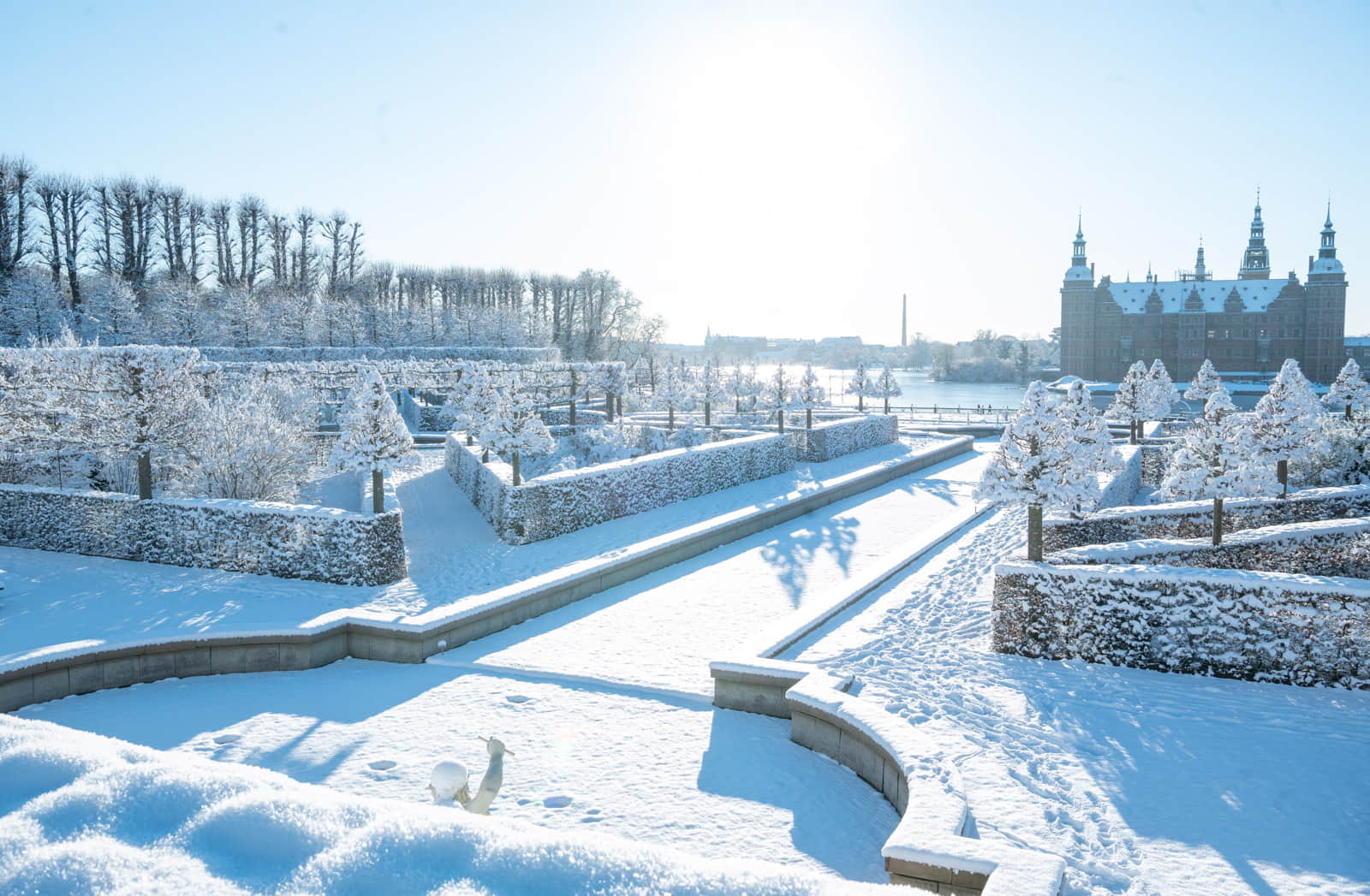 Frederiksborg Slotshave om vinteren