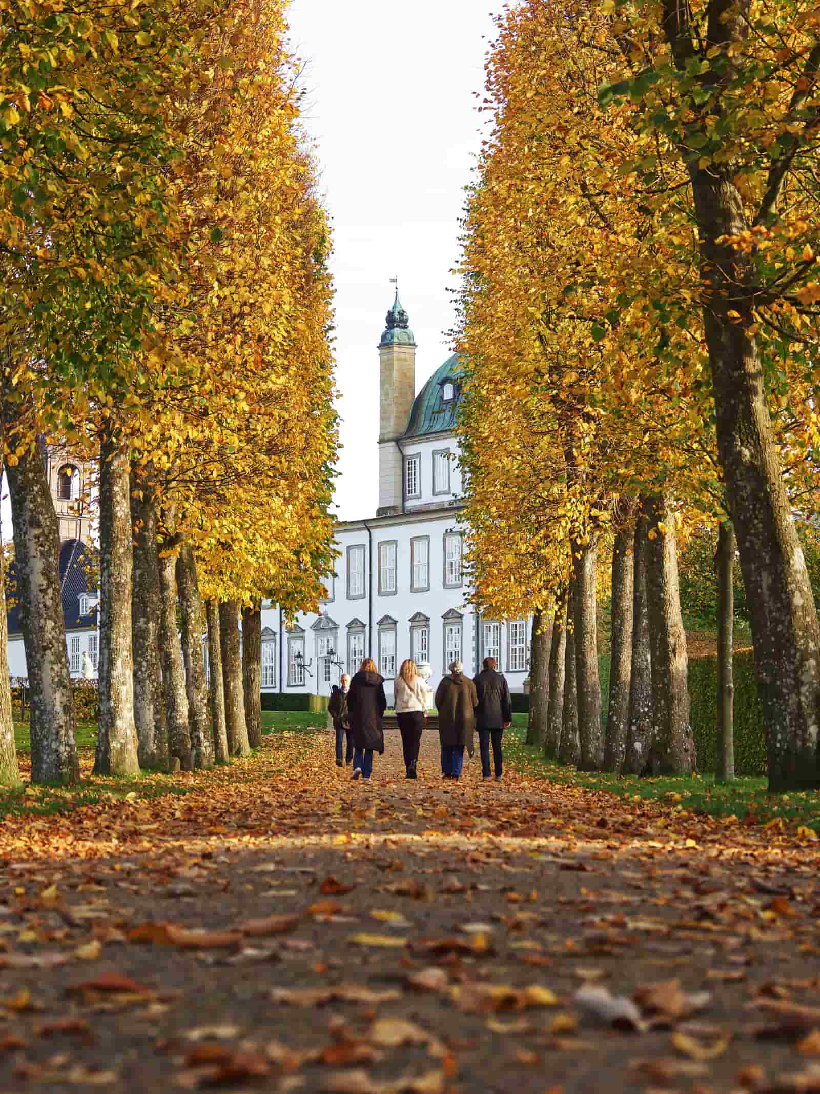 Fredensborg Palace and palace gardens in the autumn