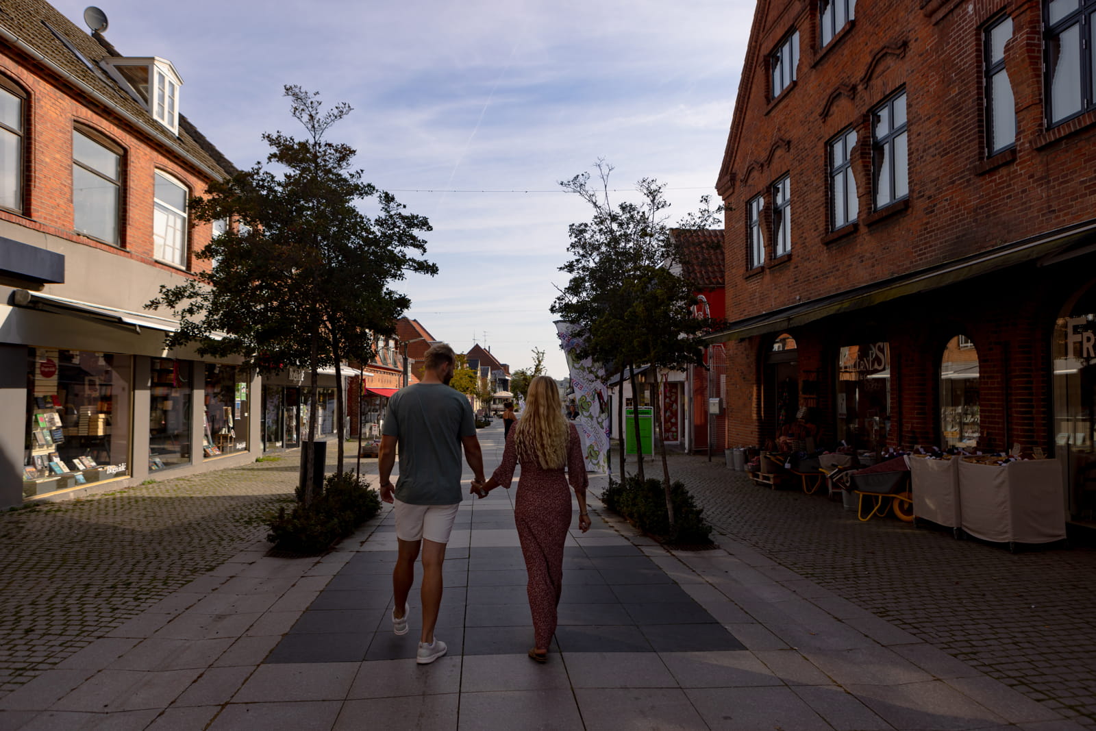 Gågaden i Helsinge by