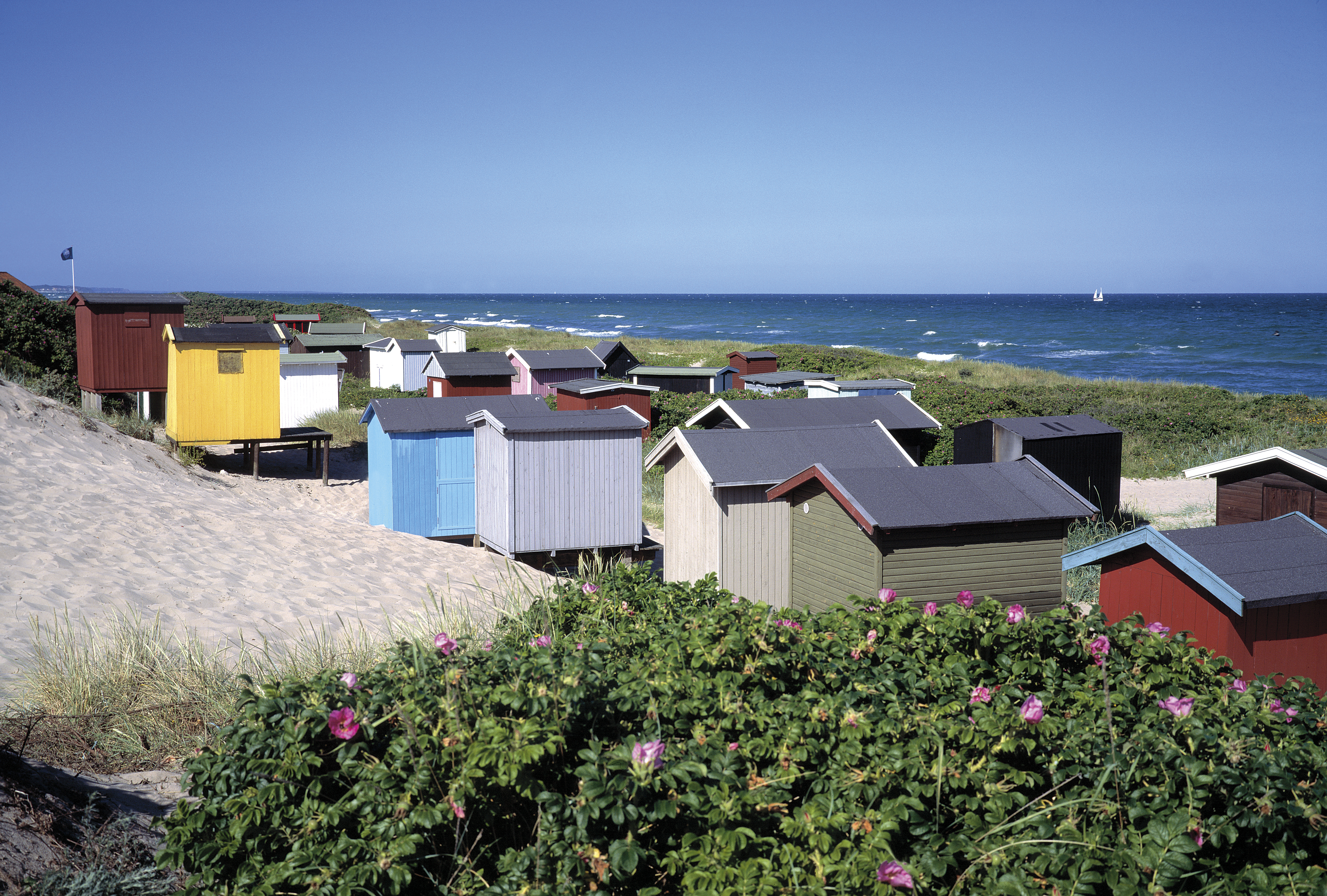 Badehuse på Tisvildeleje Strand