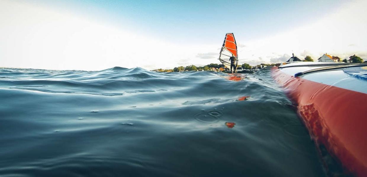 Surfing at Lynæs