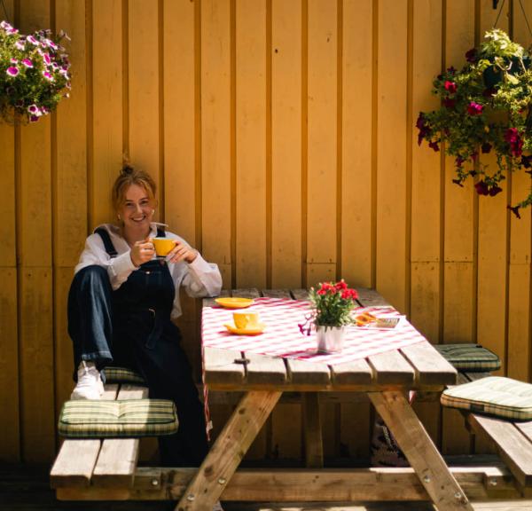 Kaffe og kage på Frederiksværk Camping