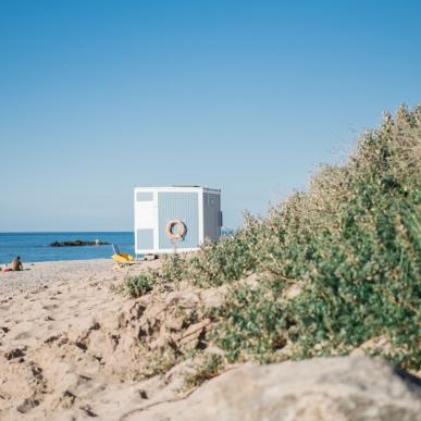 Livredderhus ved Liseleje Strand