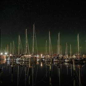 Gilleleje Havn om natten